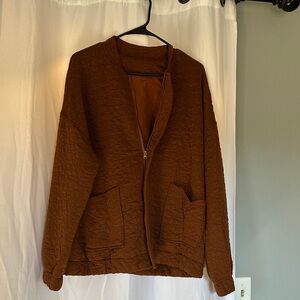 Brown Quilted Jacket